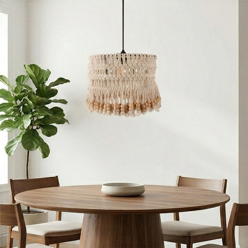 Luminaire suspendu en macramé tissé The Terra