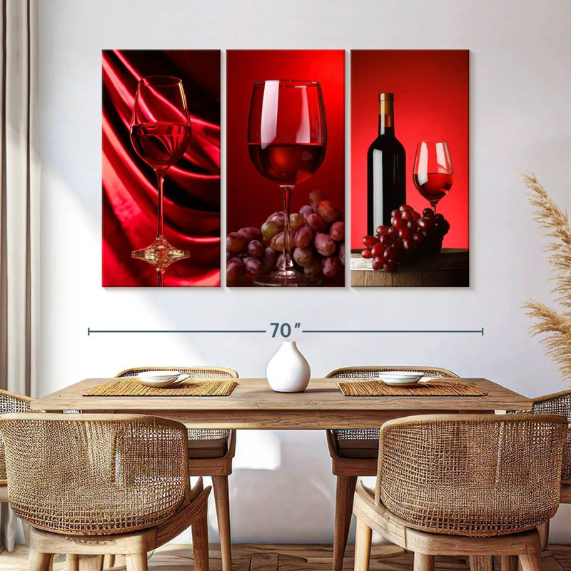 «Sparkling Red Wine», reproduction d'art sur toile, H 42 po x l 65 po x P 1,25 po