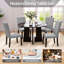 Table de salle à manger ronde pour 4 personnes, table de salle à manger de cuisine moderne, table de salle à manger ronde de 43 pouces pour le salon de la cuisine-676975875