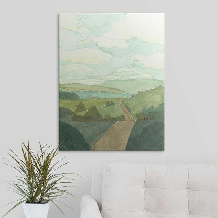 « i » megan meagher, reproduction d’art Countryside Collage, H 36 po x l 27 po x P 1,5 po, Toile