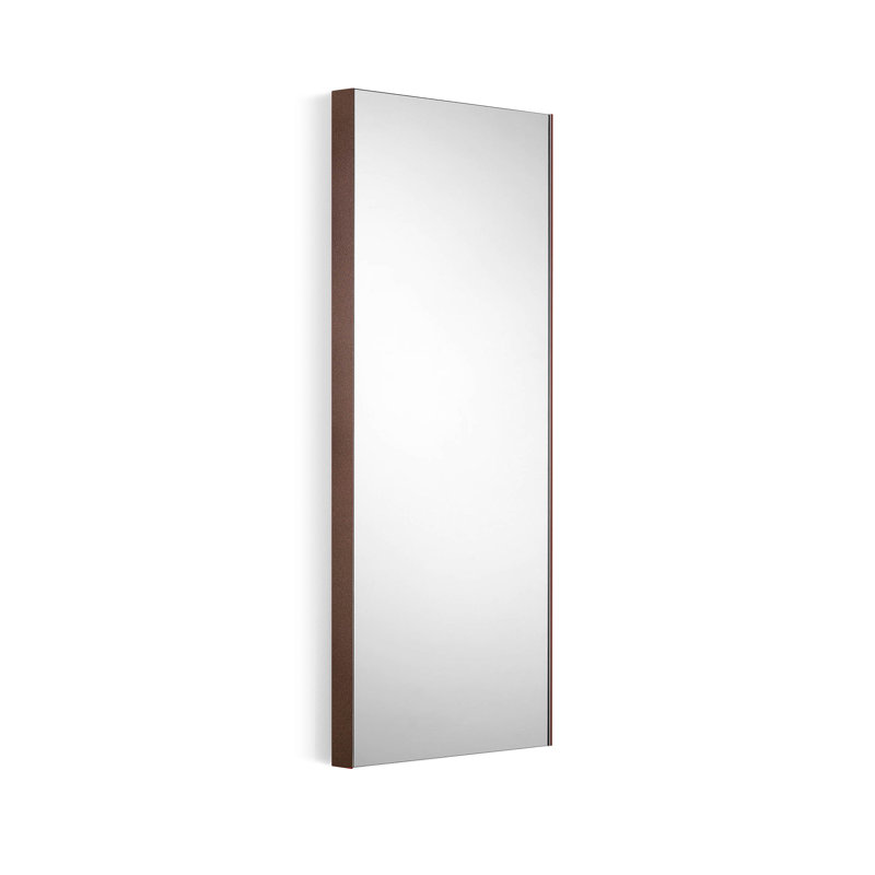 Speci Metal Flat Wall Mirror, Rust, 37.8" H x 23.6" W
