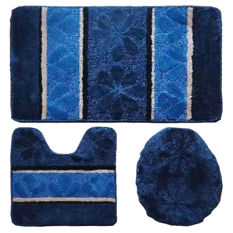 Tapis pour salle de bain Mazie, Marine