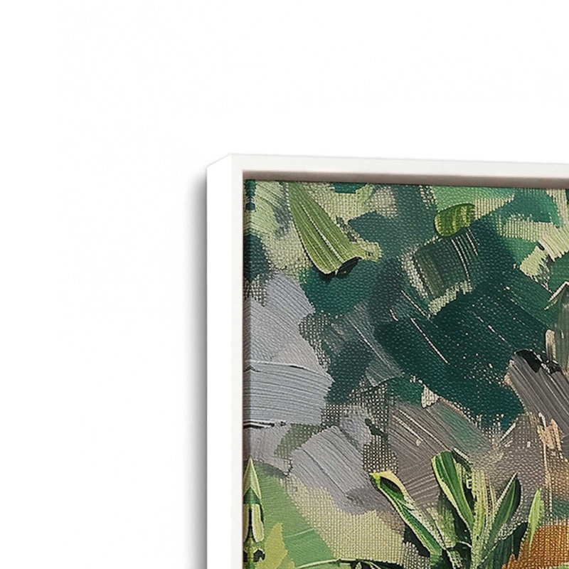 Costa Sereno I, reproduction d'art sur toile, Cadre flottant blanc opaque, 32 po x 48 po