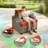 Outdoor Furniture 7 Pieces Set With Ottoman-657412699