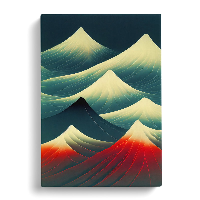 Palmhurst Japanese Mountains View - Wrapped Canvas, 76cm H x 50cm W x 3cm D