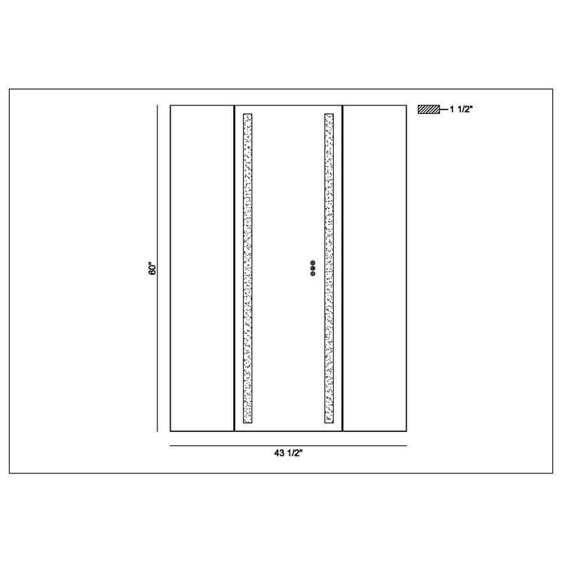 Miroir Trias, 60 po x 43,5 po