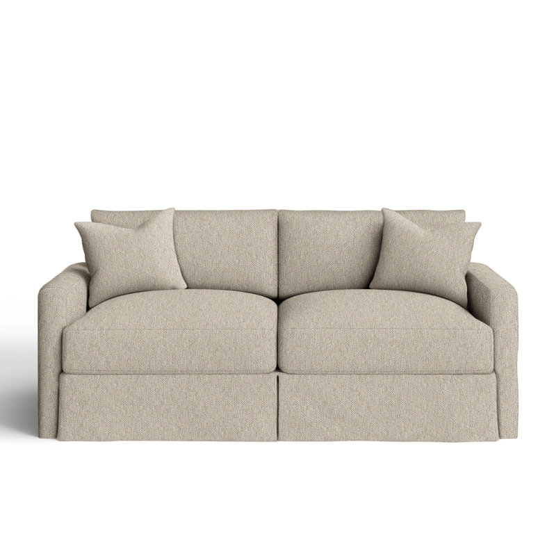 Hartig 84'' Slipcovered Sofa, Vault Pearl Performance