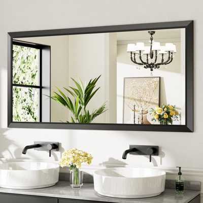 Modern & Contemporary Beveled Metal Framed Rectangular/Square Bathroom Vanity Mirrors with HD Tempered Glass