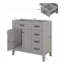 Meuble-lavabo 36 po sans lavabo, base d'armoire seulement, armoire de salle de bain avec tiroirs, structure solide et panneau de fibres à densité moyenne-117911462