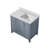 Bath Vanity with Right Offset and White Quartz Top-2106837195