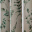 Watercolour Leaves Lined Eyelet Curtains-133726483
