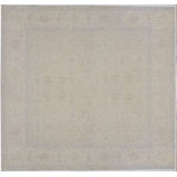 Hand-Knotted High-Quality Green and Cream Area Rug