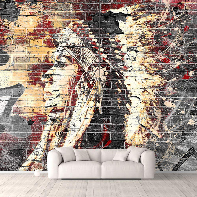 Vibrant Graffi Street Paint Peel & Stick Border, 5.5' W x 8' L