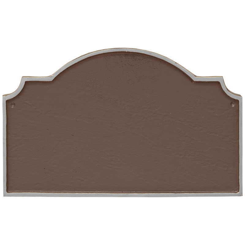 Plaque d’adresse murale sur 1 ligne vanderbilt, Sable / argent, Oui
