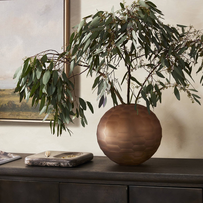 Textured Glass Table Vase
