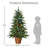 Potted 4' Pre-Lit Pine Potted Christmas Tree