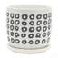 S/2 5/6" AZTEC PLANTER W/ SAUCER, BLACK