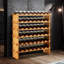 Floor Wine Bottle Rack Brown