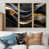 Toile avec cadre flottant or