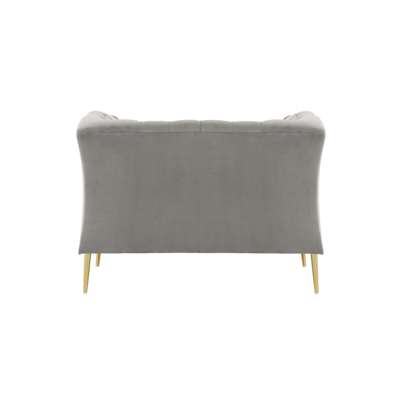 Septimus Upholstered Chesterfield Chair, Grey
