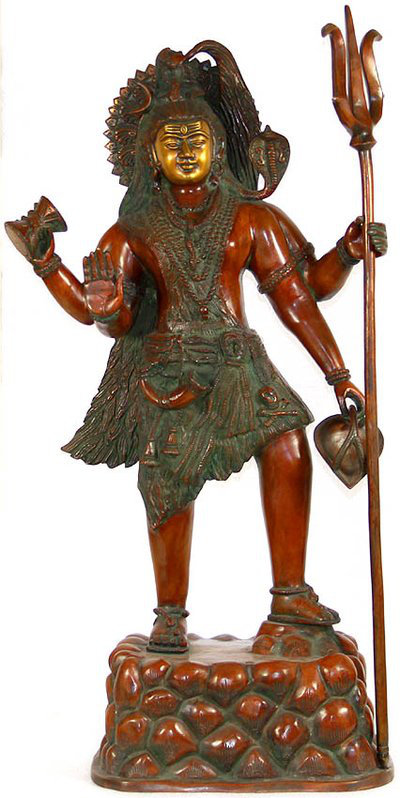 Handmade Statue Decorative Object, Brown