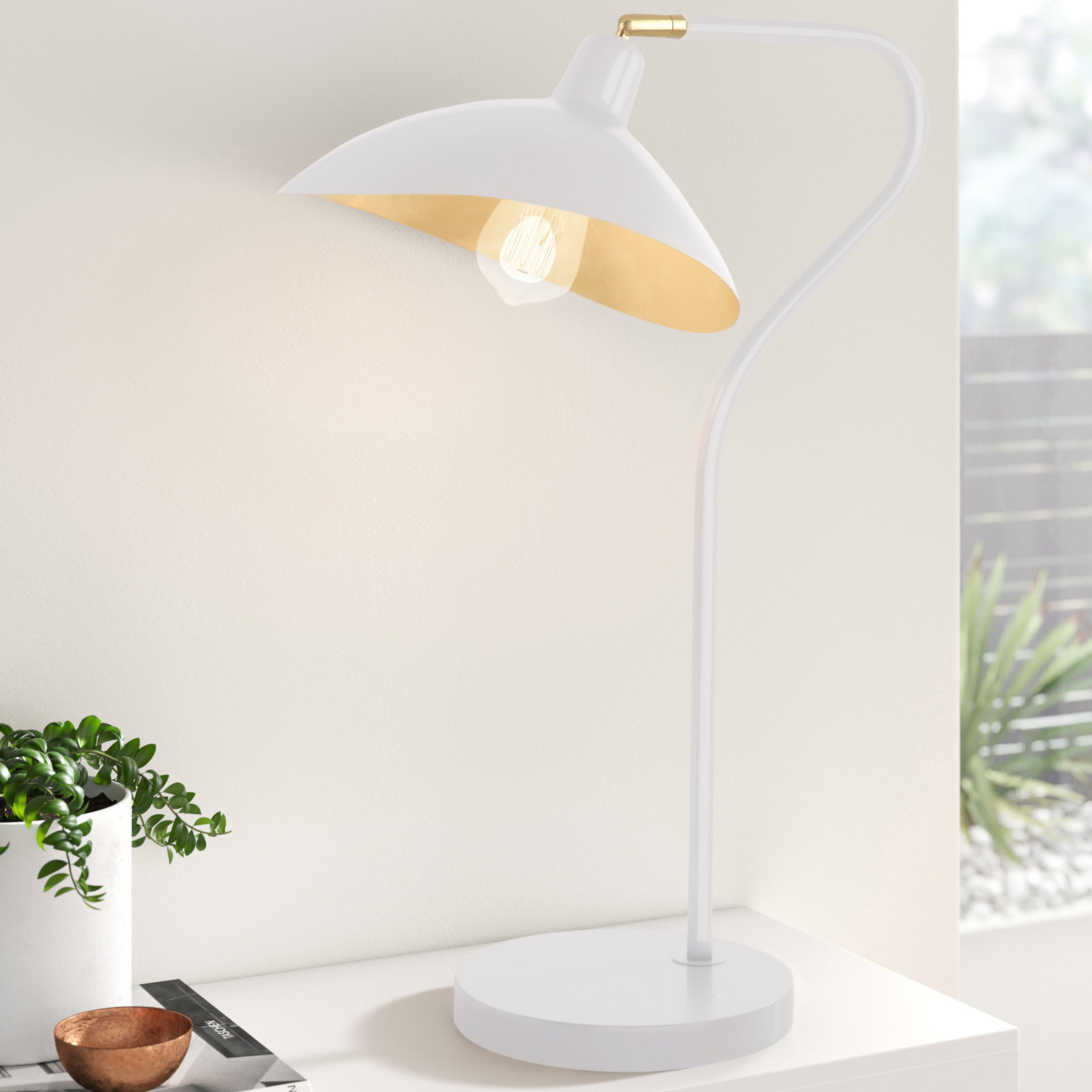 Girard Table Lamp, White