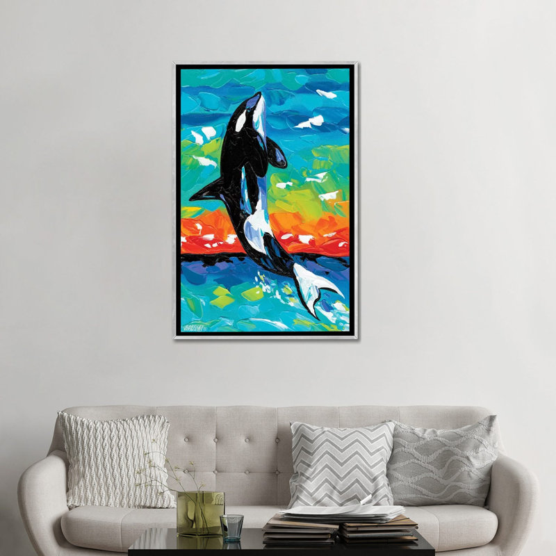 «Ocean Friends I» par Carolee Vitaletti - reproduction d'art, Aucun mat, H 48 po x l 32 po x P 1,5 po