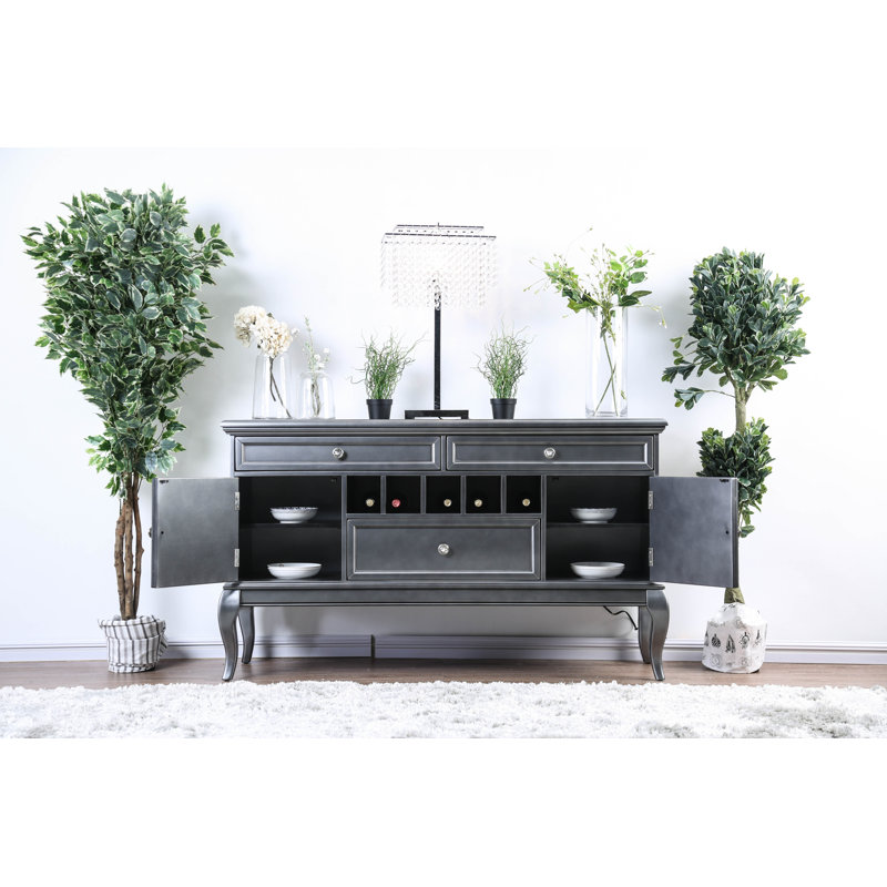 Didcot 60" Wide 3 Drawer Sideboard, Gray