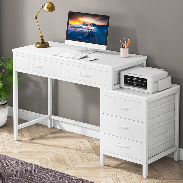 17 Stories 51''W Reversible Desk with Drawers & Reviews - Wayfair Canada