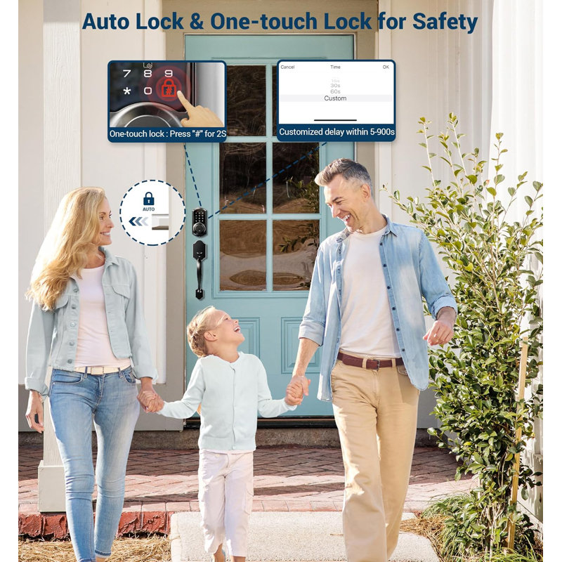 Veise Smart  Door Lock Deadbolt, Keyless Entry Smart Lock For Front Door, Electronic Digital Door Lock With Code