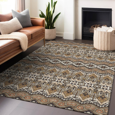 Tapis intérieur / extérieur Lamanna avec envers antidérapant
