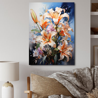 " Lilies Representation Multicolored Acrylic I "