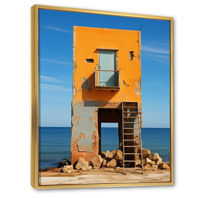 Coastal Minimalisme, photo XV sur toile, H 40 po x l 30 po x P 1,5 po, Cadre flottant doré