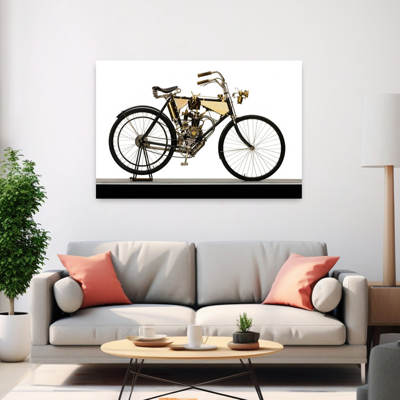 1905 Diamant 180Cc 1.5Hp Moto classique paysage abstrait nature, art mural, H 40 po x l 60 po