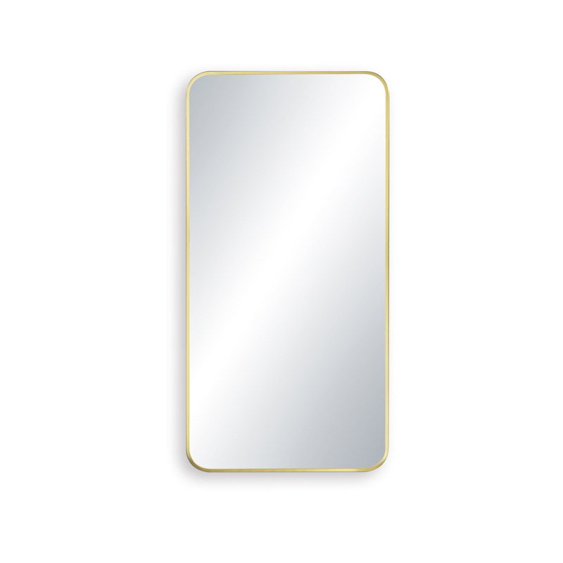 Miroir mural incassable 18 po x 36 po, 36 po x 18 po, Or brossé