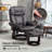 Swivel Recliner With Ottoman, PU Leather Reclining Chair With Footrest-1990017540
