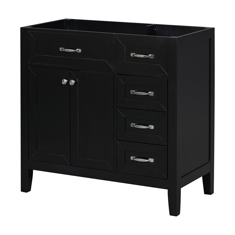 Base de meuble-lavabo simple 35,51 Nadaja seulement, Noir, Argent
