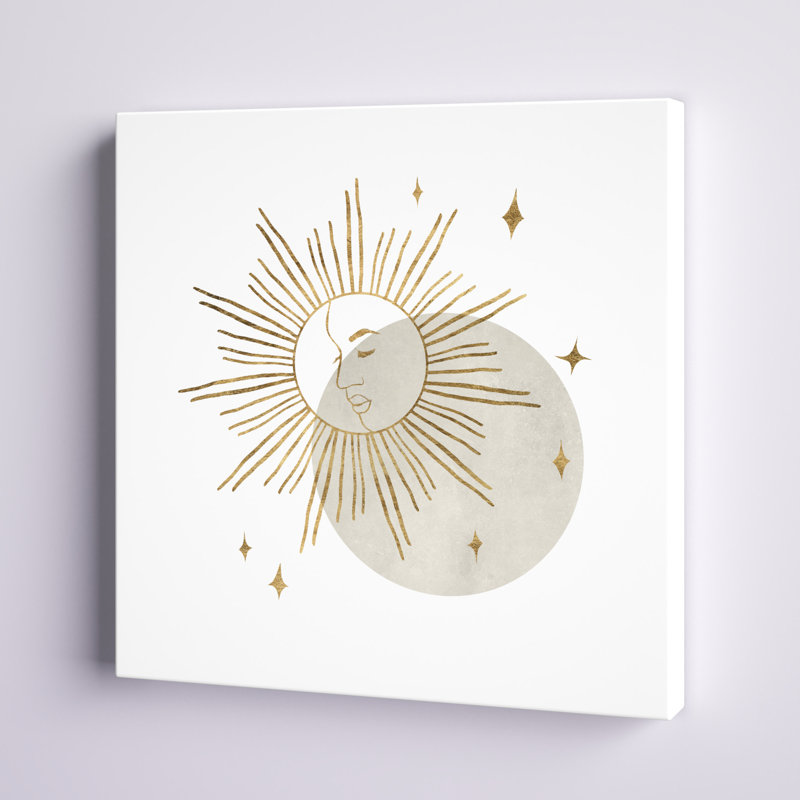 Sun Goddess I par Annie Warren - peinture sur toile tendue, H 12 po x l 12 po