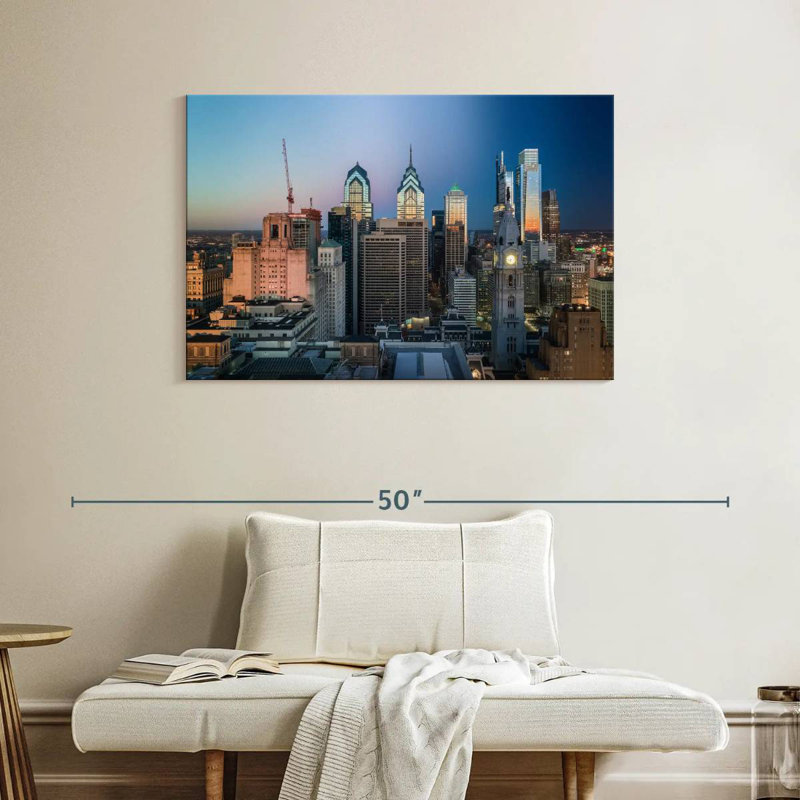 Ravi Philly Skyline, 26" H x 39" W