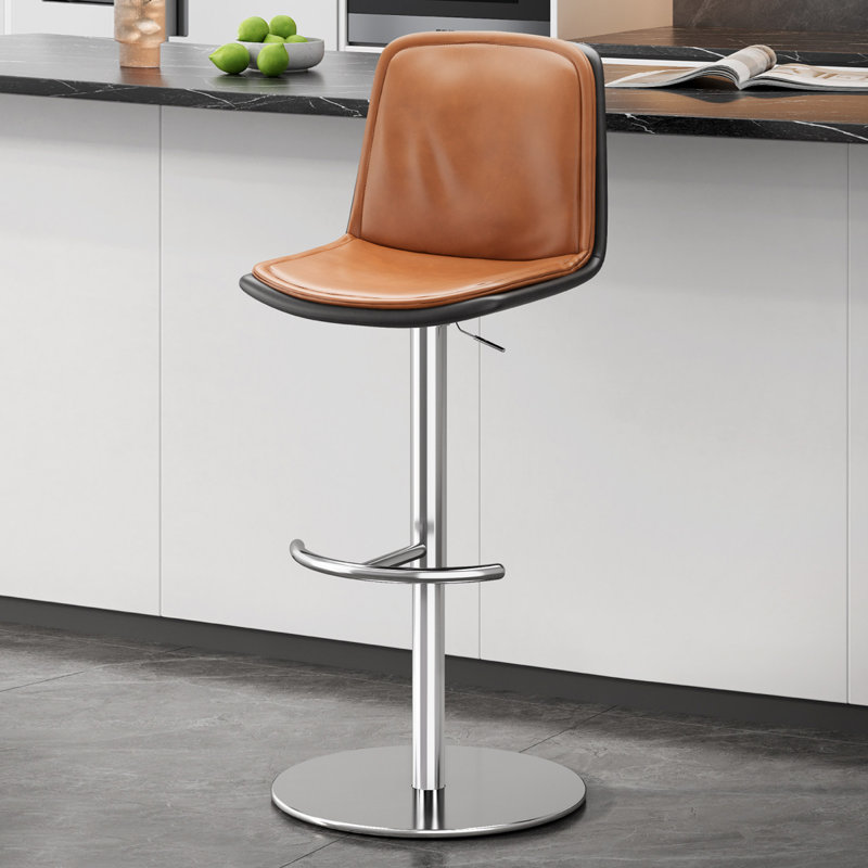 Chaise d'appoint à dossier brun uni (ensemble de 2), 2