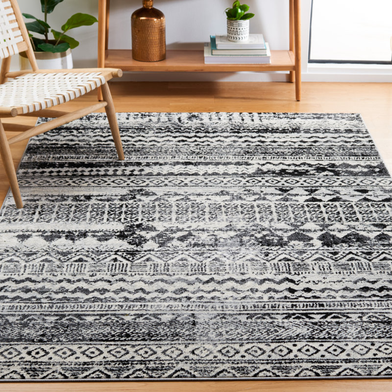 Tapis géométrique Brentwood Performance, Rectangle 4 pi x 6 pi