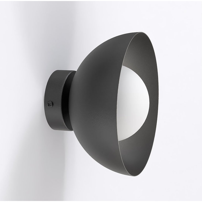 Steel Flush Mounted Sconce, Black