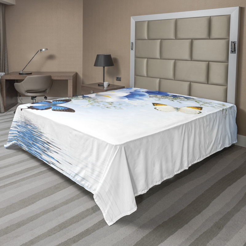 Microfiber No Pattern And Not Solid Color Flat Sheet, California King Flat Sheet