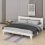 Lit plateforme en bois avec tête de lit, aucun sommier requis, support de lattes de bois-1427059302-1427059299