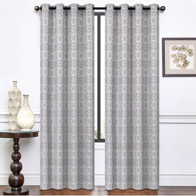 Panneaux de rideaux semi-transparents ikat Nobhill