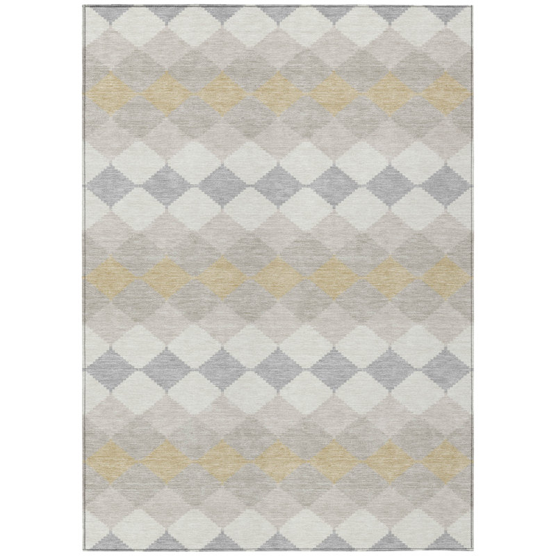 Red Synthetic Flat Woven Washable Non-slip Rectangular Rug 3' x 5'