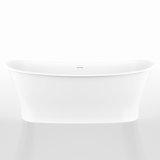 Cloud 62" x 29.875" Freestanding Soaking Solid Surface Bathtub with Wetmar Bio