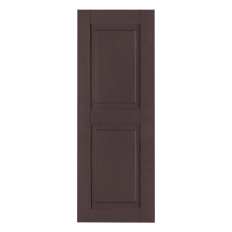 Volet à panneau surélevé personnalisé (paire), Brun Sienna, 14.5", 40"