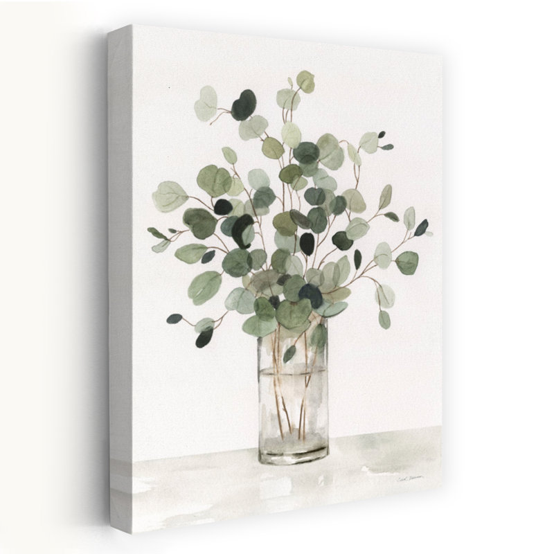 Gorgeous Greens II Contemporary Delicate Elegant Nature Plant Wall Art, 18" H x 12" W