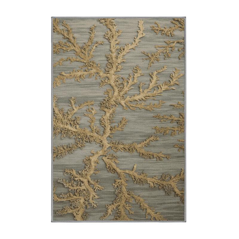 Machine Washable Nature Brown Area Rug, Rectangle 5' x 7'